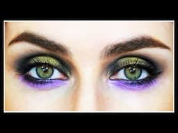 Fall Makeup Tutorial Green & Purple Smokey Eye | LetzMakeup