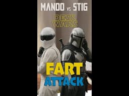 AI Desk Wars - Mando vs Stig - Fart Attack #mandalorian #aishorts #runwaygen3 #comedy #starwars