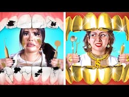 RICH DOCTOR VS BROKE DOCTOR | FUNNY & CRAZY RICH VS POOR DENTIST BY CRAFTY HACKS PLUS