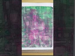 Stained glass effect gelli print using a stencil. #shorts #mixedmedia