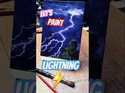 How to paint Lightning ⚡️easy painting on canvas #shortsart