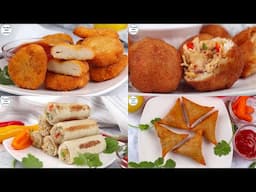 5 Make and Freeze Recipes, Chicken Nuggets, Bread Rolls, Bread Balls, Aloo Samosa, Spring Rolls