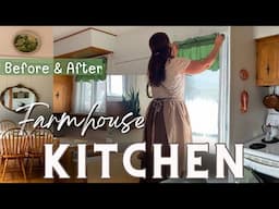 Clean & Decorate My FARMHOUSE Kitchen / Homemaking on a Budget