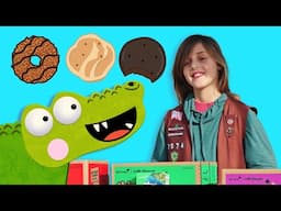 Silly Crocodile Wants Cookies | Funny Girl Scout Story | Just For Kids