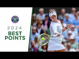 Krejcikova, Gauff, Raducanu and more 😍 Best Ladies' Points from Wimbledon 2024