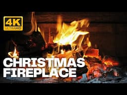 Smooth Christmas Music 🎄 Cozy Crackling Fireplace 4K (Relaxing Jazz)