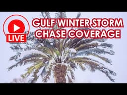 🔴 LIVE SNOW CHASE - GULF COAST REGION WINTER STORM - January 21, 2025 {S/A}