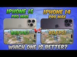 iPhone 15 Pro Max vs 14 Pro Max (90 FPS Comparison) in PUBG Mobile & BGMI Which one is Better?