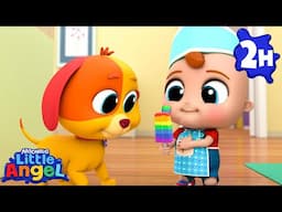 Rainbow Ice Cream | Little Angel | Fun Kids Songs | Nursery Rhymes