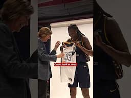 Team President Kelly Krauskopf Surprises Natasha Howard With Original Fever jersey From 2014 Draft