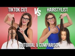 DIY LAYERED Ponytail Cut Tutorial VS Professional Hairstylist