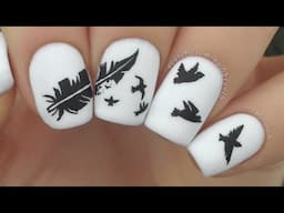 Nail Art Tutorial: Feather to Birds