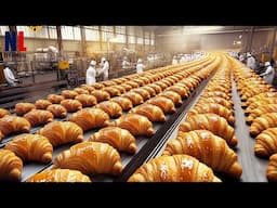 How MILLIONS of CROISSANTS Are Made in Morden Factories: Fully Automatic Croissants Production Line