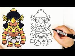 Horus Bo | How to draw Brawl Stars #stayhome and draw #withme by#nayuch