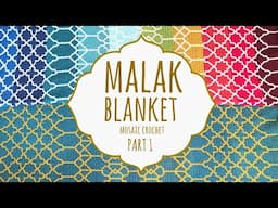 ✨ MALAK BLANKET ✨ PART 1 | Mosaic Crochet | Lanas y Ovillos in English