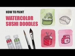 Sushi doodling! watercolour illustrations ✎ CurtisSheeran