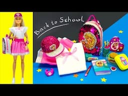 Barbie Doll School Set. Back To School Barbie Hacks DIY Miniature Crafts