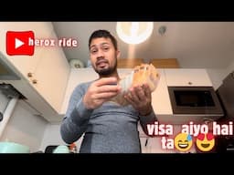 😍finally visa lagyo estonia ko🥰 salary pani ayexa😆 snow fall chiso badyo😅herox ride vlog