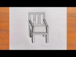 कुर्सी का चित्र बनाना सीखें / How to Draw a Chair Easy Step By Step / Chair Drawing Easy