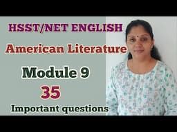 VHSE/HSST/NET ENGLISH/Module 9 American Literature