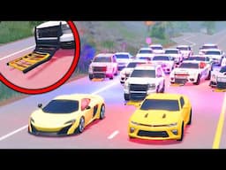 SUPERCARS VS 30 POLICE GRAPPLERS!