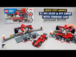 LEGO City 60443 F1 Pit Stop & Pit Crew with Ferrari Car set detailed building review