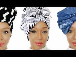 037Collection | 4 Easy Head Wrap Styles | Ankara, Denim & Knit Head Wraps