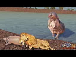 Lion Pride Hunting Hippo Pack & More! | ROBLOX Savannah Life