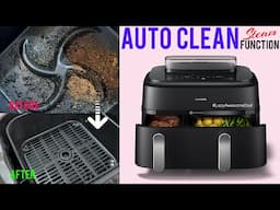 Testing the auto steam clean function to clean Philips XXL AirFryer Dual Basket 5000 series steam