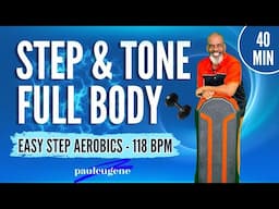 Easy Basic Step Aerobics with Weights | Toning & Cardio Combo 💪