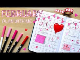 FEBRUARY PLAN WITH ME 🩷 High School Sweethearts theme❤️💕✨