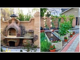 👍 Garden ideas for backyard! + Bonus: BBQ and outdoor kitchen ideas!