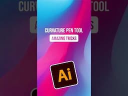 The Amazing Tricks of the Curvature Pen Tool in Illustrator #adobeillustrator #illustratortips