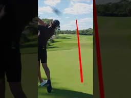 Tiger Woods hits the ball off the heel.