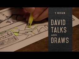 David Coloring and Handling Woodblocks // Unintentional ASMR // David Bull + Coloring + Carving