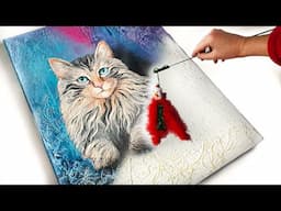 TEXTURED Furry KITTY Art! Step by Step Tutorial | AB Creative