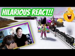 Tiny Voice, Big Laughs! Reacting to Our Old Roblox Train Video! 🚂😍