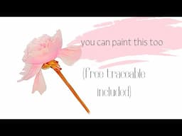 Peony with Watercolour Tutorial