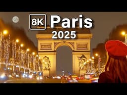 Paris 2025 8K Walk luxurious streets of Paris