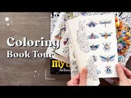 COLORING BOOK TOUR ✿ growth is painful 💕 Completed pages & WIPs