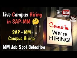 Live Campus Hiring | sap off campus drive 2024 | sap mm campus interview | SAP MM Live campus hire