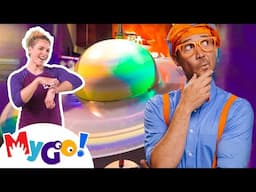 Blippi the Science Guy | Blippi | MyGo! Sign Language for Kids | Educational Videos