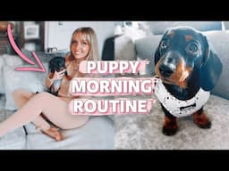 REAL morning routine with a NEW puppy | PUPPY VLOG