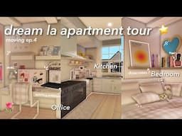 🏙 DREAM LA apartment tour! + decals included | moving ep.3 | Bloxburg Roleplay | w/voices