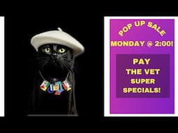 LIVE POP UP SALE! Pay The Vet Bill Super Specials!