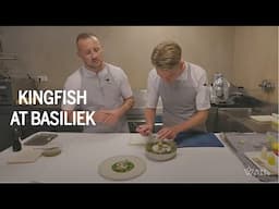 Chef Yornie van Dijk prepares DUTCH YELLOWTAIL KINGFISH at 1 Michelin star restaurant Basiliek