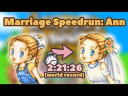 How I got a world record in Harvest Moon: Friends of Mineral Town speedrunning (Ann% marriage PB/WR)