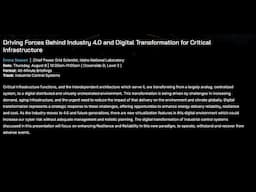 Driving Forces Behind Industry 4.0 and Digital Transformation for Critical Infrastructure