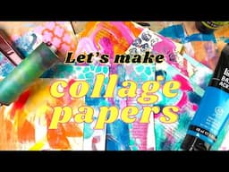 Making Painted Collage Papers for Art Journals 🖌️🎨 Part 1