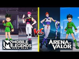 MLBB VS AOV HUNTER X HUNTER SKIN COMPARISON | MOBILE LEGENDS VS AOV